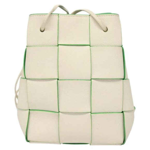 BOTTEGA VENETA MAXI INTRECCIATO Parakeet Small Cassette Bag Leather Auth - Picture 3 of 16